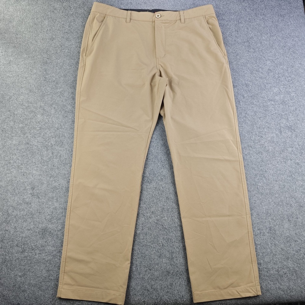 Johnston Murphy Xc4 Pants Mens 36x30 Khaki Tan Performance Golf Stretch Chino